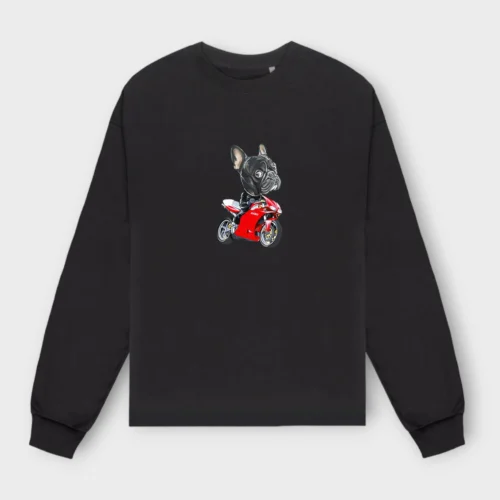 French Bulldog Sweatshirt #505 + GIFT- On a Bike