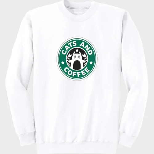 Starbucks Cat Sweatshirt #w1