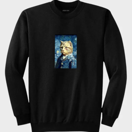 Van Gogh Cat Sweatshirt #1