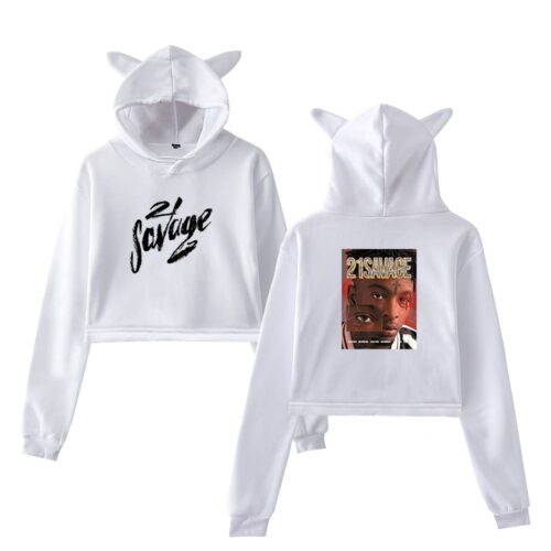 21 Savage Cropped Hoodie #4