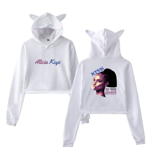 Alicia Keys Cropped Hoodie #4