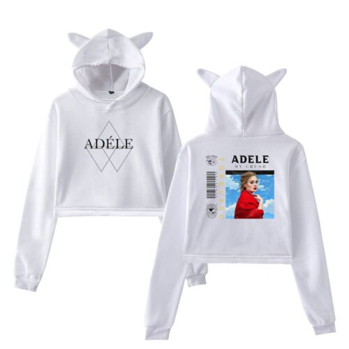 Adele Cropped Hoodie #4 + Gift