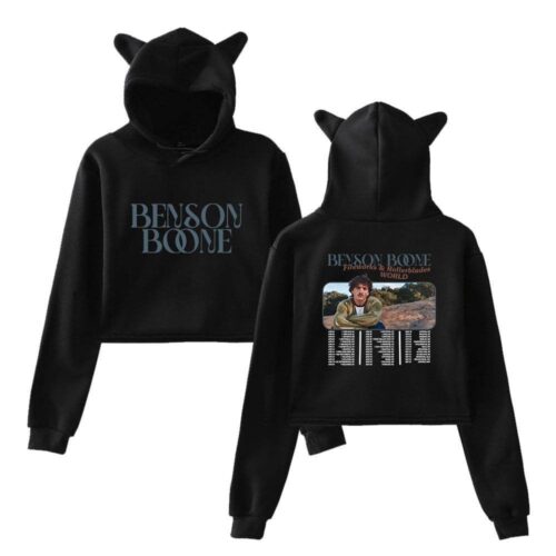 Benson Boone Fireworks & Rollerblades Cropped Hoodie #2