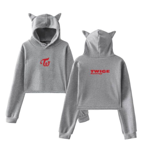 Twice Strategy Cropped Hoodie #3