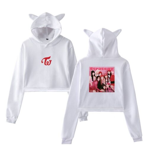 Twice Strategy Cropped Hoodie #4